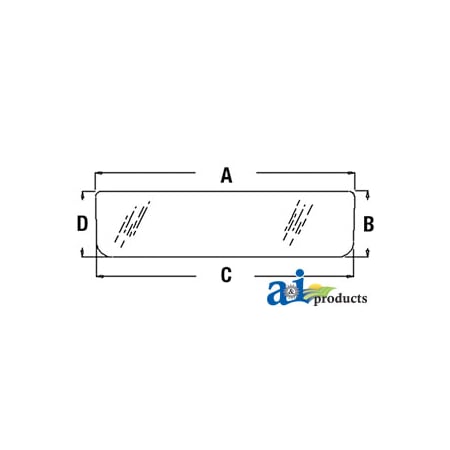 A & I Products Glass, Rear, Bottom 52.5" x33.5" x4" A-T132952